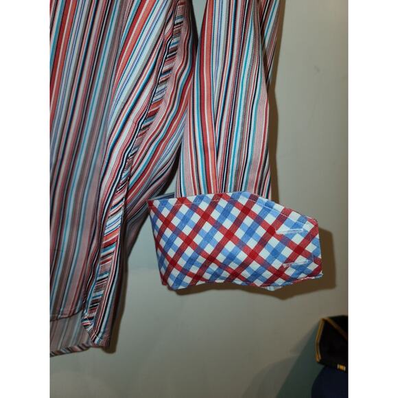 Thomas Dean striped long sleeve button down shirt - xl - Picture 5 of 6
